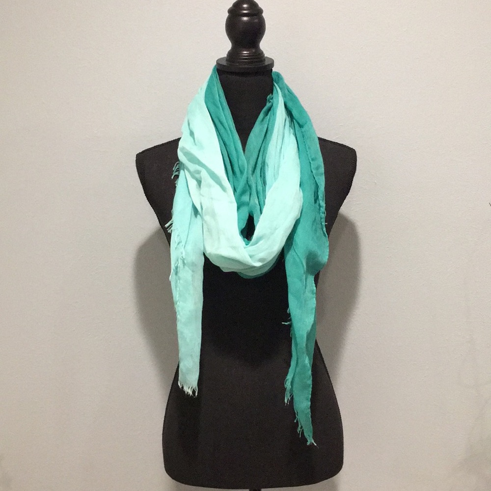 Ombré Lightweight Scarf with Short Fringe